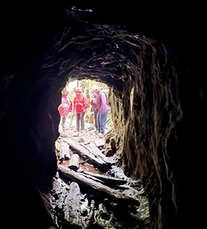 Hiking in the copper mine