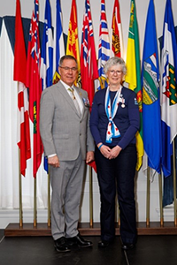 Beth Dreger and Lieutenant Governor Russ Mirasty