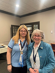 Area Commissioner Cindy MacLean and Ann Rendell