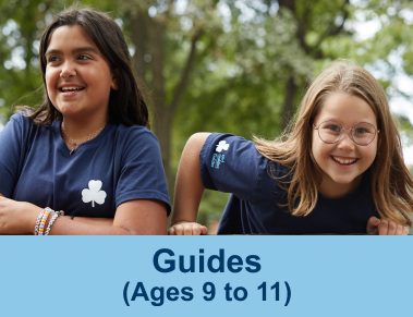 Two Girl Guide participating in outdoor and team-building activities