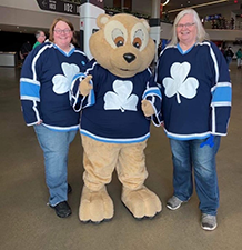 Trefoil Guilds wearing Trefoil jerseys with mascot bear